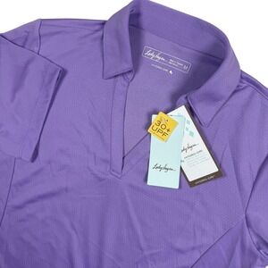 Lady Hagen Polo Shirt Womens Medium Purple  Hydro-Dri UV Protection